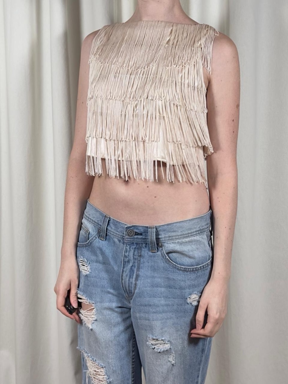 Fringe Cropped Top - Picture 3 of 7
